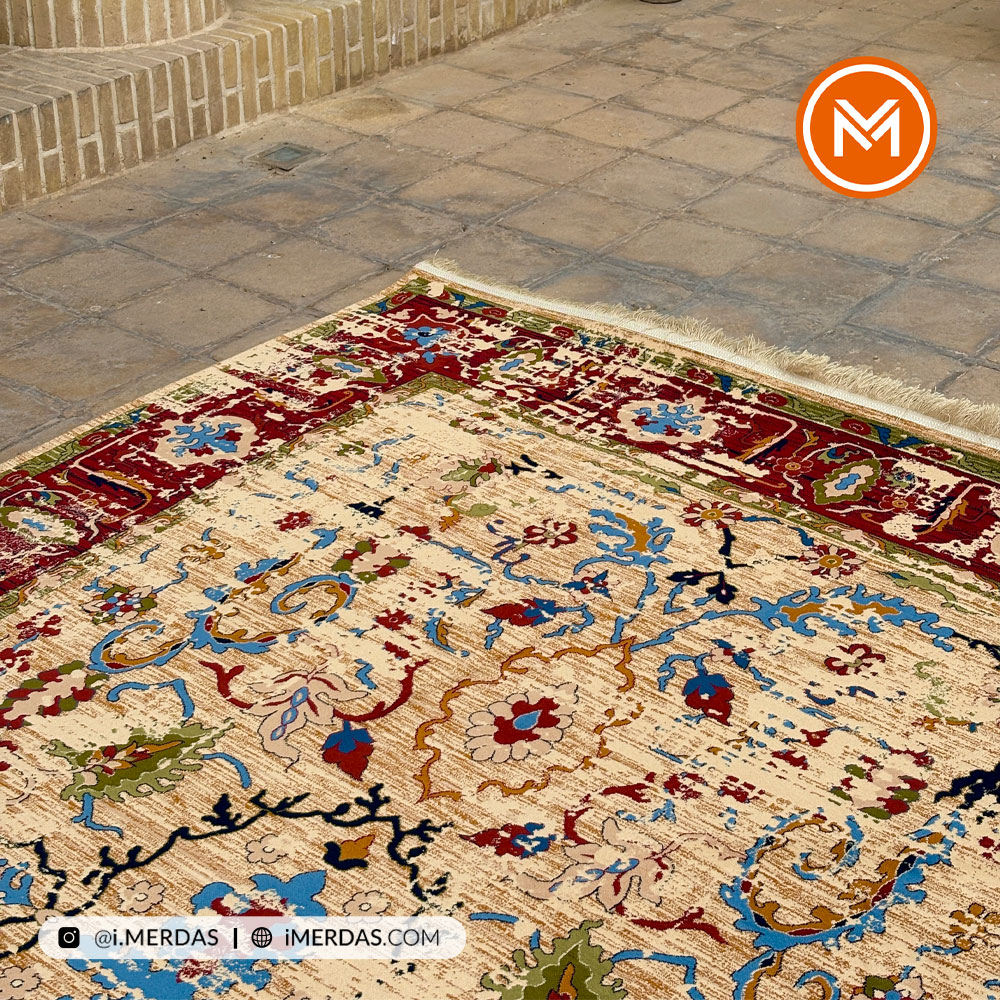 فرش گبه سلطان زمینه بژ